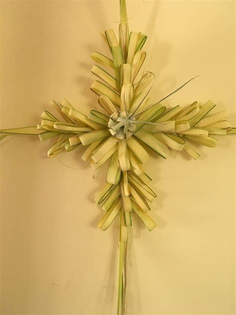 Easter cross made with Palm Sunday palm branches Altar Arrangement ...