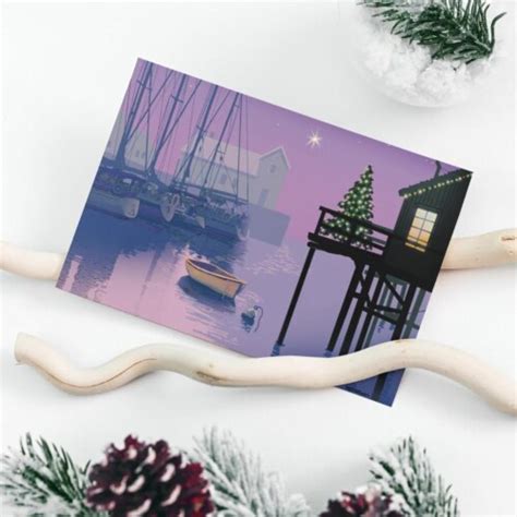 Boating Christmas Cards, 18 Nautical Cards and Envelopes, USA Made |Holiday Marina, 1 set (18 ...