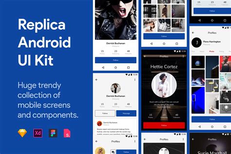 Replica Android UI Kit | UI Kits and Libraries ~ Creative Market