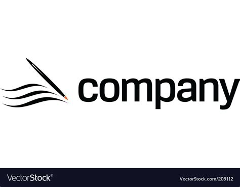 Pen for attorney company logo Royalty Free Vector Image