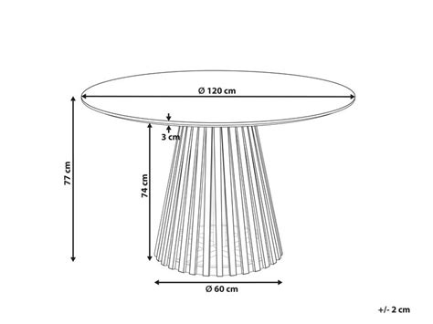 Round Acacia Wood Dining Table ⌀ 120 cm Dark MESILLA | Beliani.co.uk