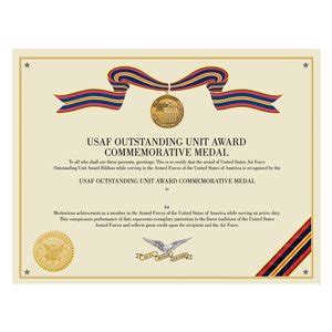 Amazon.com - USAF Outstanding Unit Award Commemorative Certificate