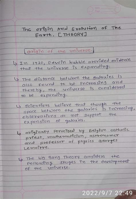 SOLUTION: The origin and evolution of the earth theory - Studypool