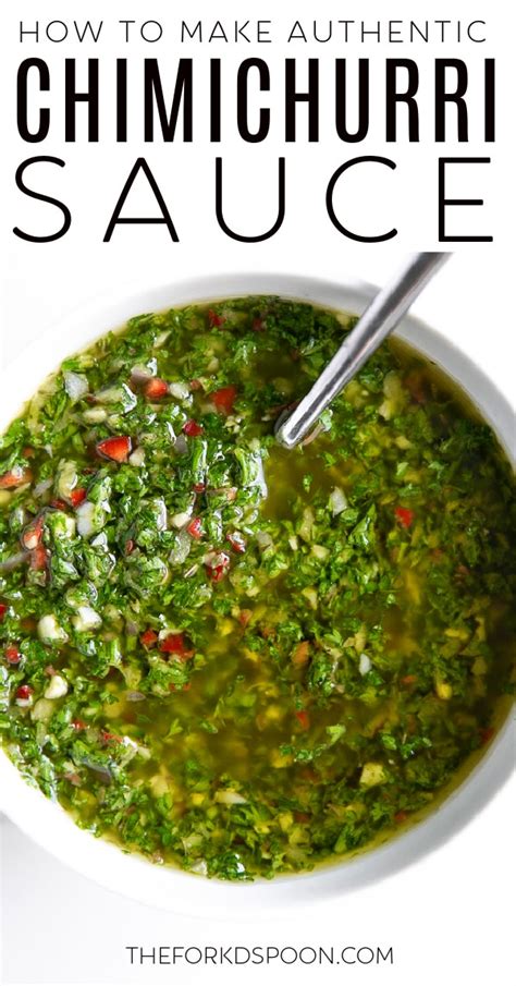 Chimichurri Recipe (How to Make Chimichurri Sauce) - The Forked Spoon