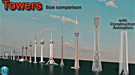 World's tallest towers | Towers size comparison with construction | 3D animation | #trending ...