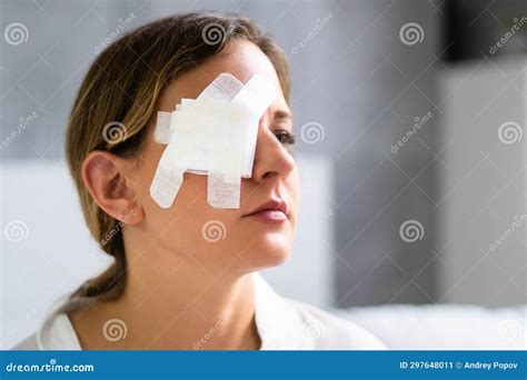 Injury To Eye Requires First Aid Bandage: Hospital Stock Image - Image ...