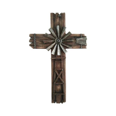 Cross Wall Hanging Home Decor - Western Crosses Wall Decor Windmill Cross - Crucifix Wall Cross ...