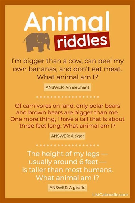 27 Animal Riddles For Kids, For Car Rides, Classrooms (FREE Printable)