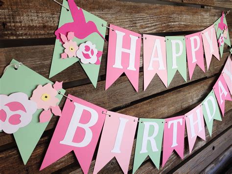 Floral Birthday Banner - Floral Banner Floral Birthday Decorations Happy Birthday Banner Floral ...