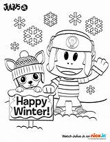 Happy Winter Color In This Fun Sheet To Celebrate The Season  sketch template