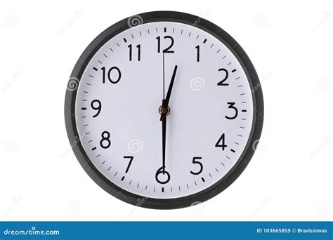 Clock Face Showing Half Past