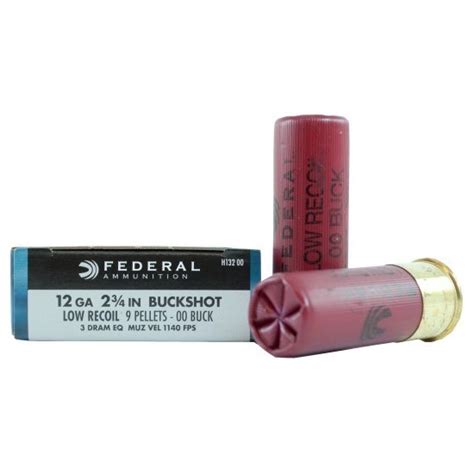 FEDERAL 12 GAUGE 2.75 00 BUCKSHOT RECOIL - Easthill Outdoors