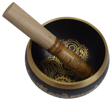 Singing Bowl Set, Antique Design With Dual Surface Mallet and Silk Cushion, Promotes Peace ...