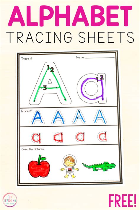 Alphabet Letter Tracing Worksheets to Learn Letter Formation