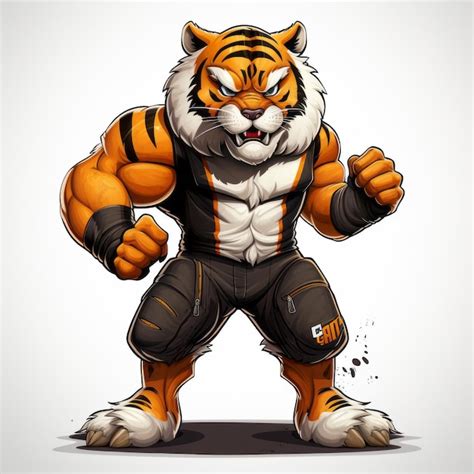 Premium AI Image | The Fierce Bengal A Muscular Mascot for the ...