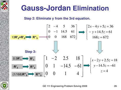 Gauss Jordan Elimination Method / Algebra 55 - Gauss-Jordan Elimination ...