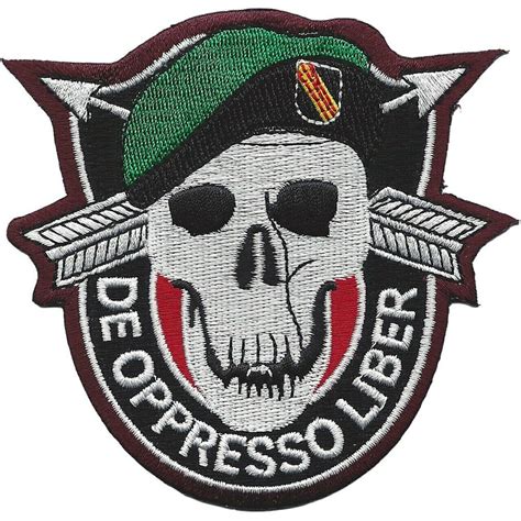 4" ARMY SPECIAL FORCES OPPS BLACK EMBROIDERED PATCH - Patches