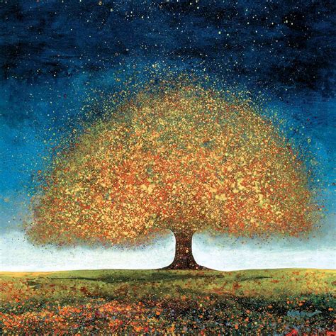 Dreaming Tree Blue by Melissa Graves-Brown (27 x 27) - ArtToCanvas Fine Arts