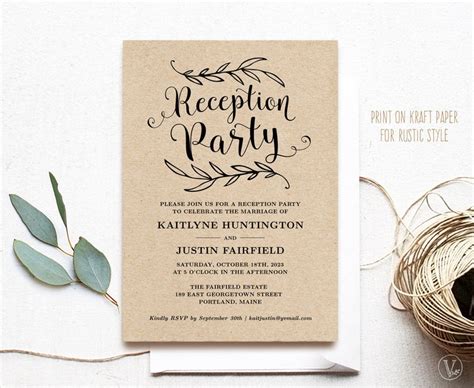 Wedding Reception Invitation Templates