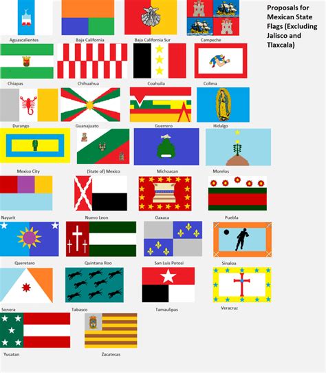 Mexican States Flag Proposals : r/vexillology