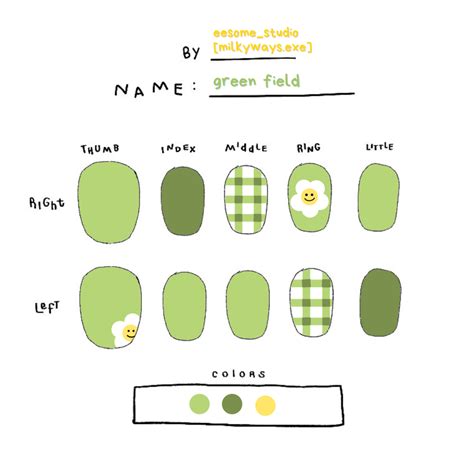 green field nails design | Manicura de uñas, Diseños de uñas falsas ...