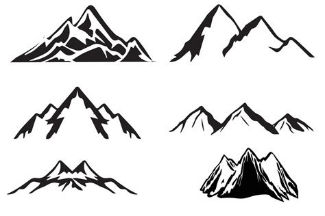 Mountain vector, hill vector, Mountain silhouette 8614718 Vector Art at ...