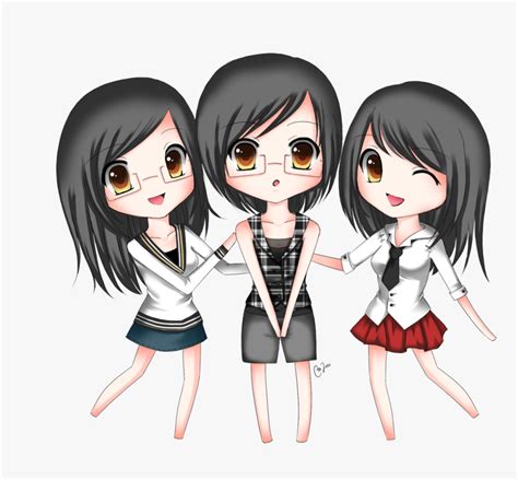 Best Friends Forever - Three Best Friends Anime, HD Png Download , Transparent Png Image - PNGitem