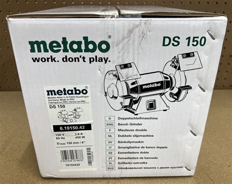 New Metabo 619150420 3.8 Amp 6" Bench Grinder | eBay