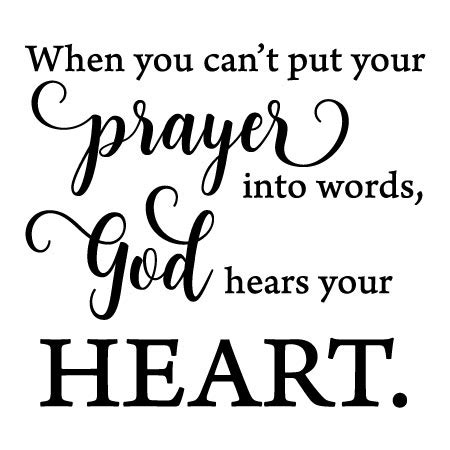 God Hears Your Heart Wall Quotes™ Decal | WallQuotes.com