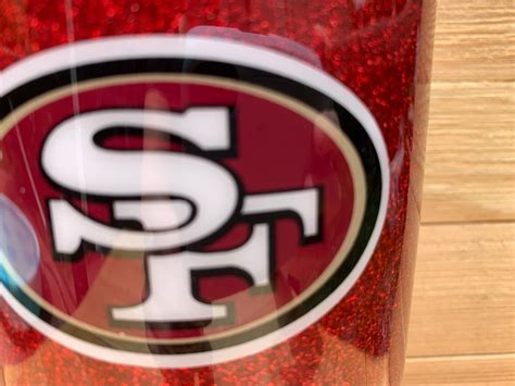 San Francisco 49ers Glitter Tumbler Cup - Etsy