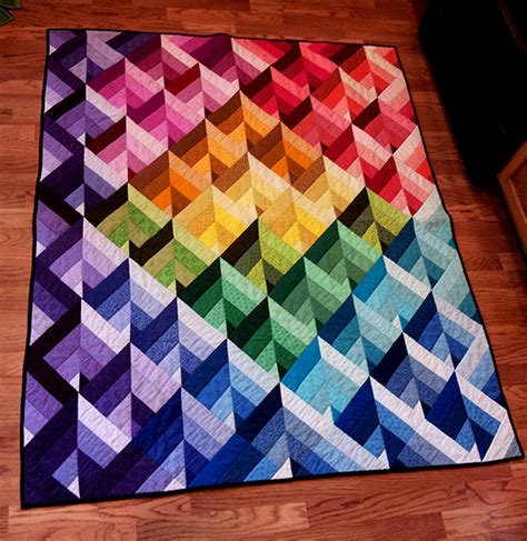 Optical Illusion 3D Quilt Patterns Free - deep cool