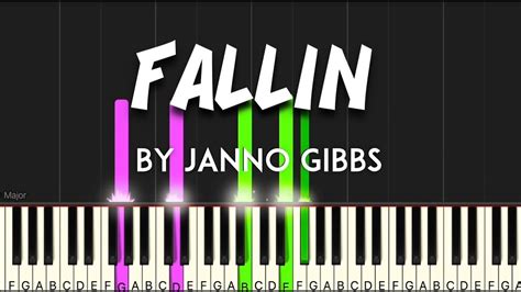 Fallin' by Janno Gibbs synthesia piano tutorial + sheet music & lyrics - YouTube