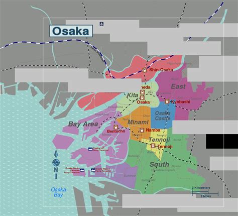 File:Osaka City Map.png - Wikitravel Shared