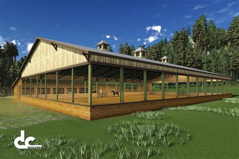 Blueprints for Wood Covered Riding Arena | Dream horse barns, Horse barns, Riding arenas