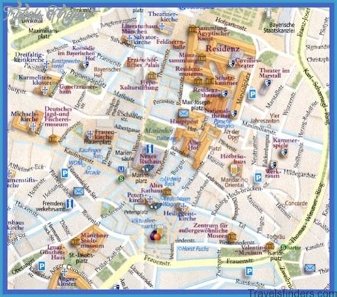 Munich Map Tourist Attractions - TravelsFinders.Com