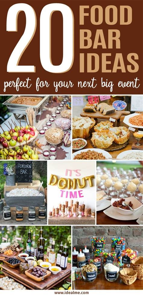 20 Food Bar Ideas Perfect for Your Next Event - Ideal Me | Party food ...