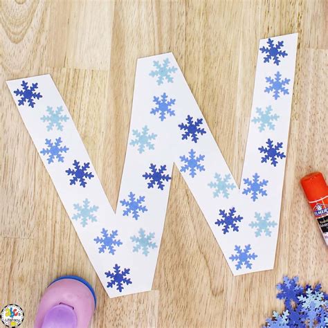 W is for Winter Craft: Letter Recognition Craft for Preschoolers