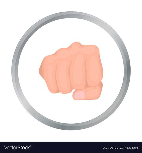 Fist bump icon in cartoon style isolated on white Vector Image