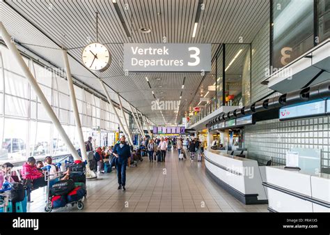 Amsterdam, Netherlands - June 01, 2018: Departures 3 At Schiphol ...