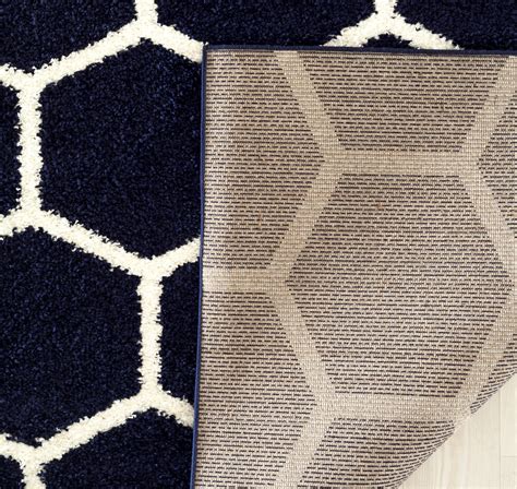 Geometric Honeycomb Shag Area Rug or Runner - Walmart.com