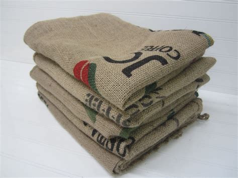 5 Burlap Coffee Bags Burlap Coffee Sacks Coffee Bags by ZoonVanOom