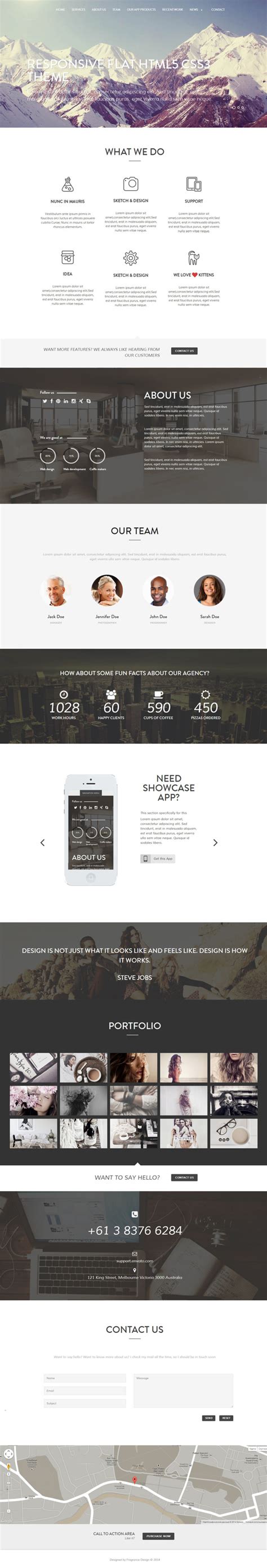 Mountain - One Page Parallax Html Template by Lesya Fragrance, via ...