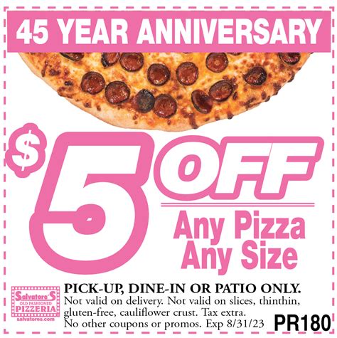 Pizza Coupons Rochester NY | Salvatore's Pizzeria