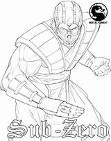 Sub Zero Mortal Kombat Coloring Pages sketch template
