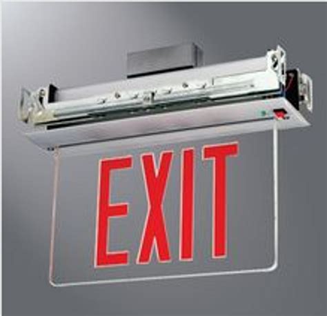 NYCELR-R-2 Recessed Ceiling Mount Edge-lit Exit Signs | Double Sided ...