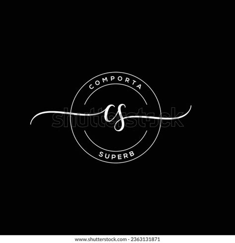 Monogram Letter Cs Logo Design Black Stock Vector (Royalty Free ...