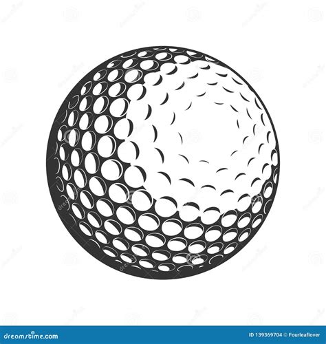 Golf Ball vector flat icon stock vector. Illustration of ring - 139369704