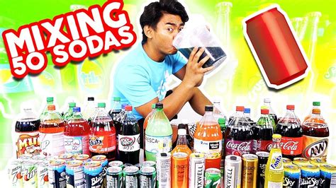 Mixing All My 50 Sodas Together and Drinking It! - YouTube