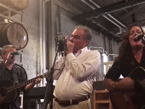 Watch: Tim Kaine, harmonica player! - CBS News