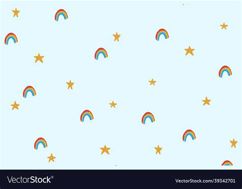 Rainbow background desktop wallpaper cute Vector Image